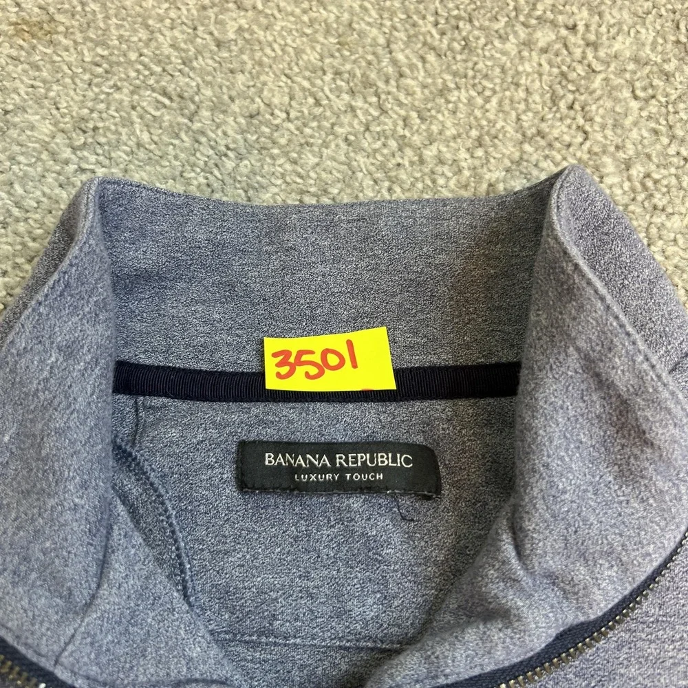 Banana Republic Sweater Mens Large Quarter Zip Luxury‎ Touch Pullover Stretch